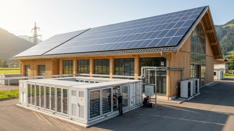 Photovoltaik mit Stromspeicher für Betriebe: Wirtschaftlichkeit, Berechnung und Förderungen